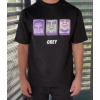 MARSiLYAN- Unisex Bisiklet Yaka Baskılı Oversize T-Shirt - Siyah