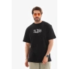 MARSiLYAN- Unisex Bisiklet Yaka Baskılı Oversize T-Shirt - Siyah
