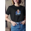 MARSiLYAN- Unisex Bisiklet Yaka Baskılı Oversize T-Shirt - Siyah
