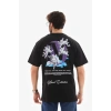 MARSiLYAN- Unisex Bisiklet Yaka Baskılı Oversize T-Shirt - Siyah