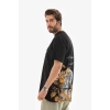 MARSiLYAN- Unisex Bisiklet Yaka Baskılı Oversize T-Shirt - Siyah