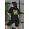 MARSiLYAN- Unisex Bisiklet Yaka Baskılı Oversize T-Shirt - Siyah