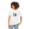MARSiLYAN- Unisex Bisiklet Yaka Baskılı T-Shirt - Beyaz