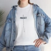 MARSiLYAN- Unisex Bisiklet Yaka Baskılı T-Shirt - Beyaz