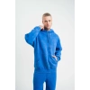 MARSiLYAN- Unisex Double Oversize Kapşonlu Yıkamalı SweatShirt - Mavi