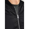 MARSiLYAN- Unisex İçi Astarlı Düz Bomber Ceket - Siyah