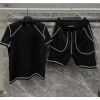 MARSiLYAN- Unisex Karoyaka Dikişli Şortlu Takım - Siyah