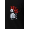 MARSiLYAN- Unisex Oversize Baskılı Bisiklet Yaka T-Shirt - Siyah