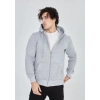 MARSiLYAN- Unisex Tam Fermuarlı Kapşonlu  SweatShirt - Gri