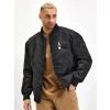 MARSiLYAN- Unisex Uzun Kol Baskılı Bomber Ceket - Siyah