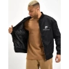 MARSiLYAN- Unisex Uzun Kol Baskılı Bomber Ceket - Siyah