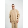 MARSiLYAN- Uzun Kol Bisiklet Yaka Basic SweatShirt - Bej