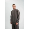 MARSiLYAN- Uzun Kol Bisiklet Yaka Basic SweatShirt - Füme