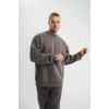 MARSiLYAN- Uzun Kol Bisiklet Yaka Basic SweatShirt - Füme