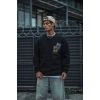 MARSiLYAN- Uzun Kol Bisiklet Yaka Baskılı SweatShirt - Siyah