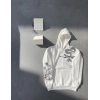 MARSiLYAN- Uzun Kol Kapşonlu Baskılı SweatShirt - Beyaz