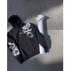 MARSiLYAN- Uzun Kol Kapşonlu Baskılı SweatShirt - Siyah