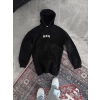 MARSiLYAN- Uzun Kol Kapşonlu Göğüs Baskılı SweatShirt - Siyah