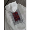 MARSiLYAN- Uzun Kol Kapşonlu Ön Ve Arka Baskılı SweatShirt - Beyaz