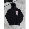 MARSiLYAN- Uzun Kol Kapşonlu Ön Ve Arka Baskılı SweatShirt - Siyah