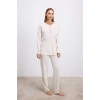 MARSiLYAN-  Uzun Kollu T-Shirt ve Pantolon Pijama Takım