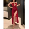 MARSiLYAN- Venlisa Transparan Yırtmaçlı Gecelik V2502