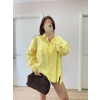 MARSiLYAN- Yakalı Yandan Yırtmaçlı Gömlek - Sarı