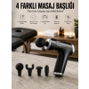 Masaj Tabancası 4 Başlıklı Kas Ve Vücut Ağrıları İçin Şarjlı Darbeli