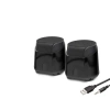 Masaüstü Hoparlör 1+1 USB + 3.5mm - Siyah HD6024