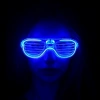 Mavi Led Işıklı Parti Gözlüğü - Neon 3 Modlu