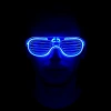 Mavi Led Işıklı Parti Gözlüğü - Neon Glow Gözlük 3 Modlu