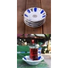 Melamin Çay Tabağı 6 Adet Geleneksel Türk Çay Bardağı Altlığı