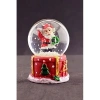 Merry Christmas El Sallayan Noel Baba Temalı Mini Boy Işıklı Kar Küresi 6,5 cm 1
