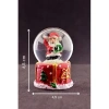 Merry Christmas El Sallayan Noel Baba Temalı Mini Boy Işıklı Kar Küresi 6,5 cm 1