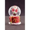 Merry Christmas Hediye Torbalı Noel Baba Temalı Mini Boy Işıklı Kar Küresi 6,5 cm 1