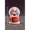 Merry Christmas Hediye Torbalı Noel Baba Temalı Mini Boy Işıklı Kar Küresi 6,5 cm 1