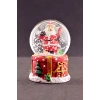 Merry Christmas Sevimli Noel Baba Temalı  Mini Boy Işıklı Kar Küresi 6,5 cm 1