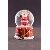 Merry Christmas Sevimli Noel Baba Temalı  Mini Boy Işıklı Kar Küresi 6,5 cm 1