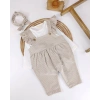 Mevsimlik Pamuklu Fırfırlı Kız Bebek 2li Takım