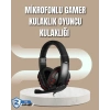 Mikrofonlu Oyun Kulaklığı – Mavi Işıklı Uzun Süre Konforlu Kullanım
