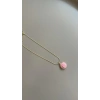 Mineli Kapaklı Kolye - Pembe
