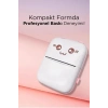 Mini Fotoğraf Yazıcı Kablosuz Etiket Yazıcı Baskı Makinesi Ios Android Uyumlu Termal Printer Pembe