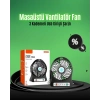 Mini Usb Fan – Şarj Edilebilir, Işıklı, 3 Kademe, Taşınabilir Masaüstü Vantilatör