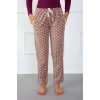MİRAY- Bayan Polar Tek Alt Pijama Kahve