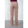 MİRAY- Bayan Polar Tek Alt Pijama Kahve