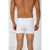MİRAY- Erkek Büyük Beden Pamuklu Likralı Boxer Beyaz