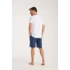 MİRAY- Erkek Cepli Pamuk Penye Şort Lacivert