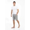 MİRAY- Erkek Cepli Pamuk Şort Gri