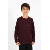 MİRAY- Erkek Çocuk Uzun Kol Penye Pijama Takım Bordo