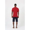 MİRAY- Erkek Kısa Kol Bordo Penye Şortlu Pijama Takımı